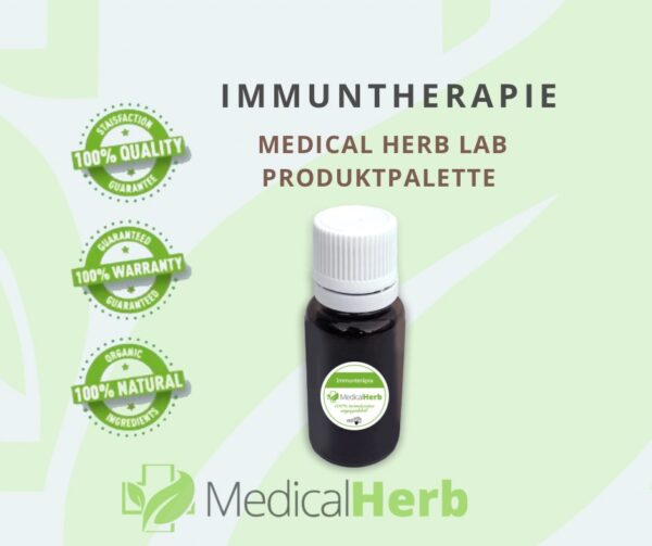 Immunsystem stärken: entzündungshemmende Immuntherapie, Immuntherapie: Behandlung gegen Bluthochdruck, Immuntherapie erhöht die Energie, gegen Müdigkeit. Medical Herb Lab